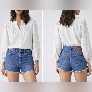 Levi's 501 Original High Rise Vintage Jean Shorts Spring Summer - Size 28